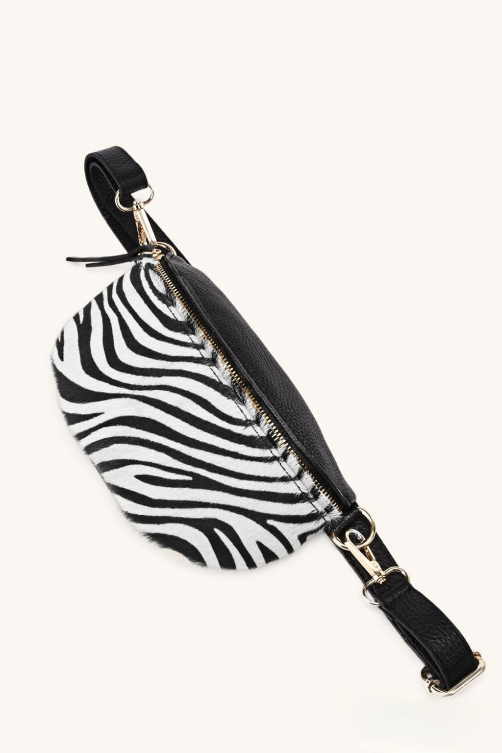 Sac banane en cuir zèbre