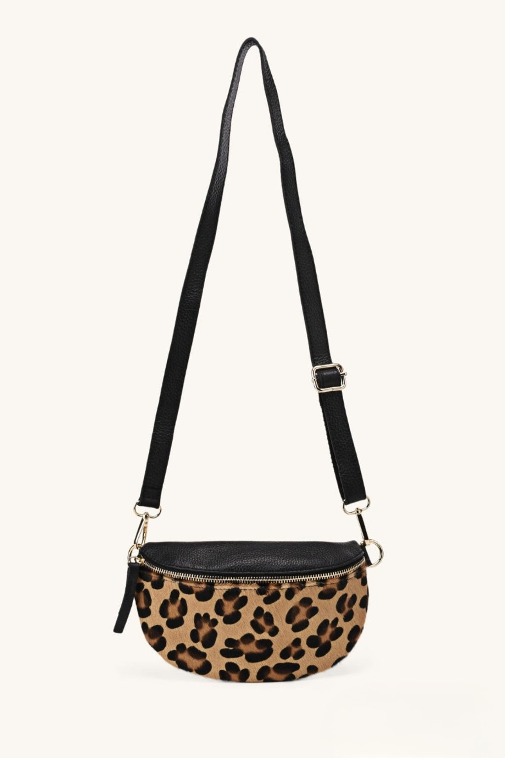Sac banane en cuir léopard